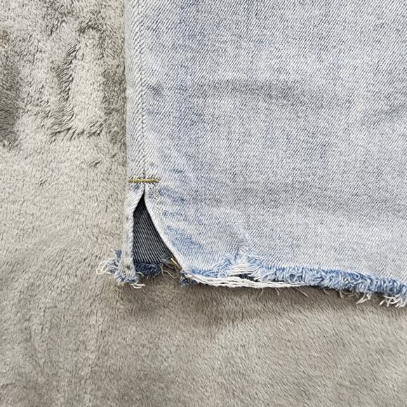 KanCan Jeans Womens 18 Blue Light Wash High Rise Button Fly Cropped Raw Hem - Picture 7 of 14